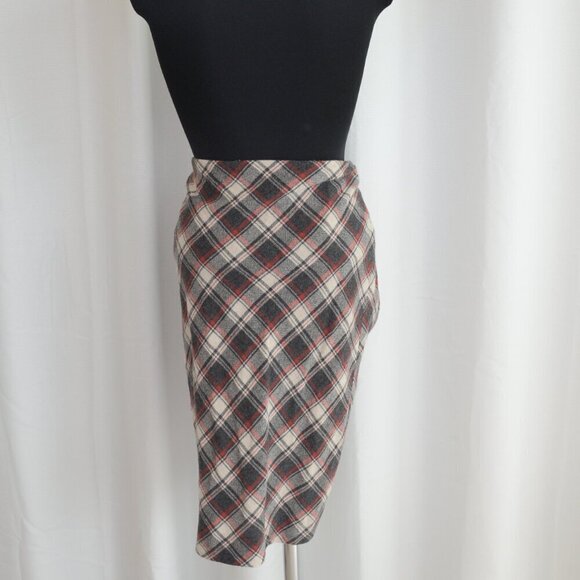 SOLD - NWOT Isabel Marant Etoile Placid Wool Check Tie Skirt Sz 8 - Picture 4 of 7